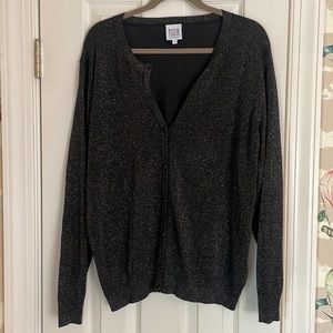 Black sparkles button-up cardigan